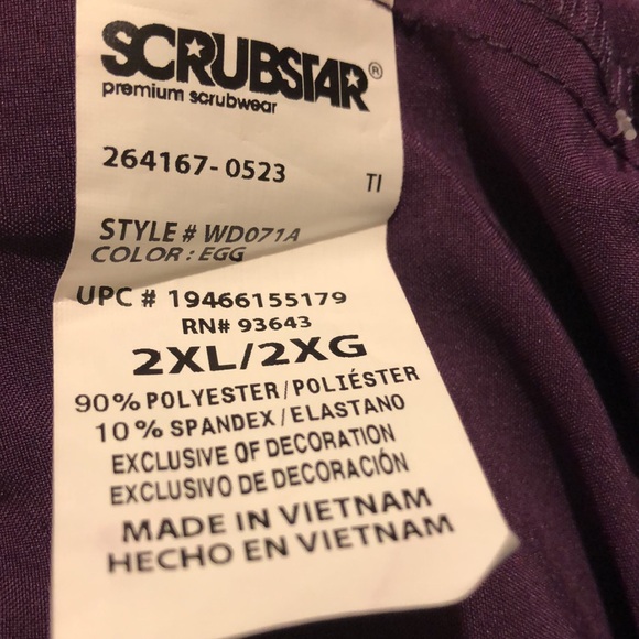 NEW With Tags WOMEN SCRUBSTAR. SCRUB PANTS. SIZE 2X. - Picture 6 of 7